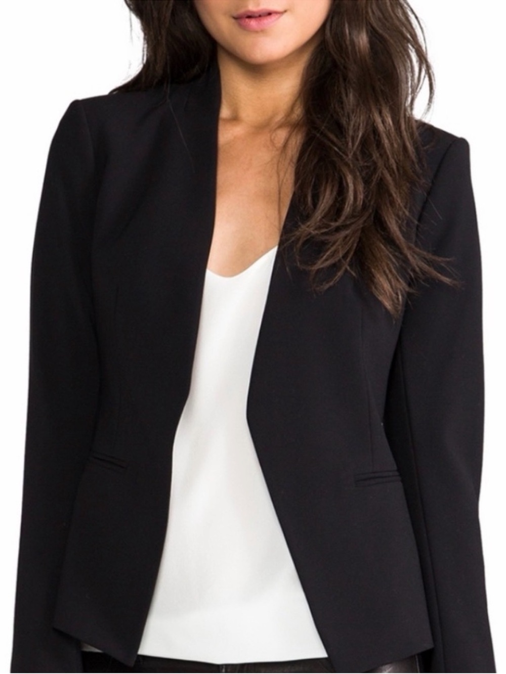 Theory Open-Front black Blazer - size 18
